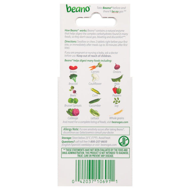 Beano to Go, Gas Prevention and Digestive Enzyme Supplement, 12 Count