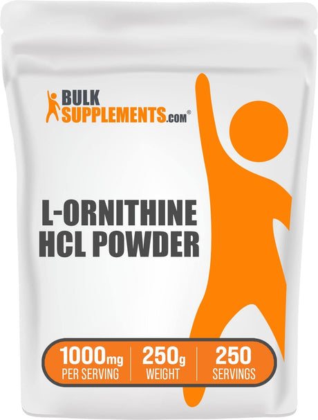 BULKSUPPLEMENTS.COM L-Ornithine Hcl Powder - L-Ornithine Hydrochloride - L Ornithine Powder - Amino Acids Supplement - 1000Mg of Ornithine Hcl per Serving, 250 Servings (250 Grams - 8.8 Oz)