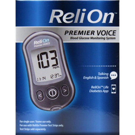 Relion Premier VOICE Blood Glucose Monitoring System