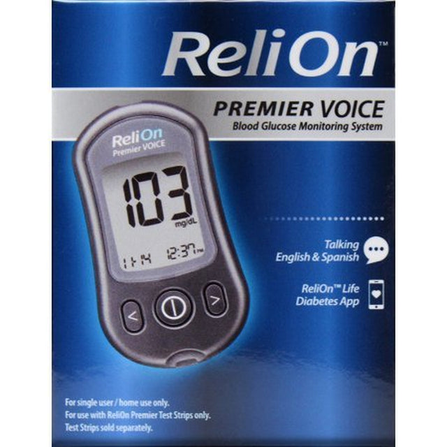 Relion Premier VOICE Blood Glucose Monitoring System