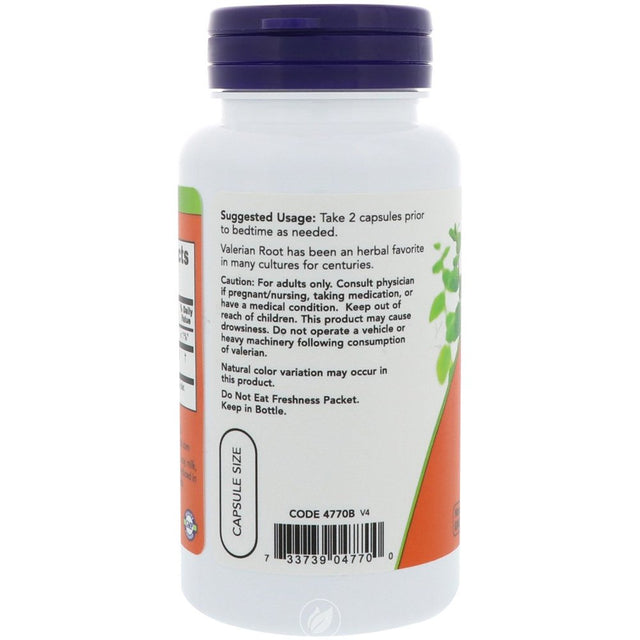 NOW Supplements Valerian Root 500Mg 100 Vcaps