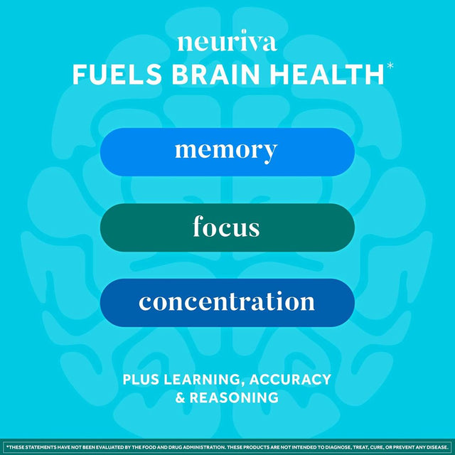 NEURIVA plus Brain Supplement for Memory, Focus & Concentration + Cognative Function with Vitamins B6 & B12 and Clinically Tested Nootropics Phosphatidylserine and Neurofactor, 50Ct Strawberry Gummies