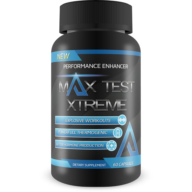 Max Test Xtreme - Performance Enhancer- Explosive Workouts - Powerful Thermogenic - Increase Natural Test Levels