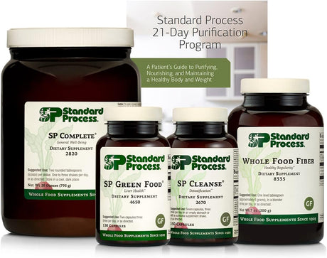 Standard Process Purification Kit with SP Complete and Whole Food Fiber - Weight Management and Detox and Liver Support with Milk Thistle, Whey Protein, Fiber, Choline, and Calcium