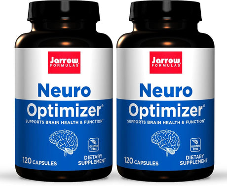 Jarrow Formulas Neuro Optimizer - 120 Capsules, Pack of 2 - Brain Health & Antioxidant Support - Includes 7 Neuro Nutrients - Gluten Free - 60 Total Servings