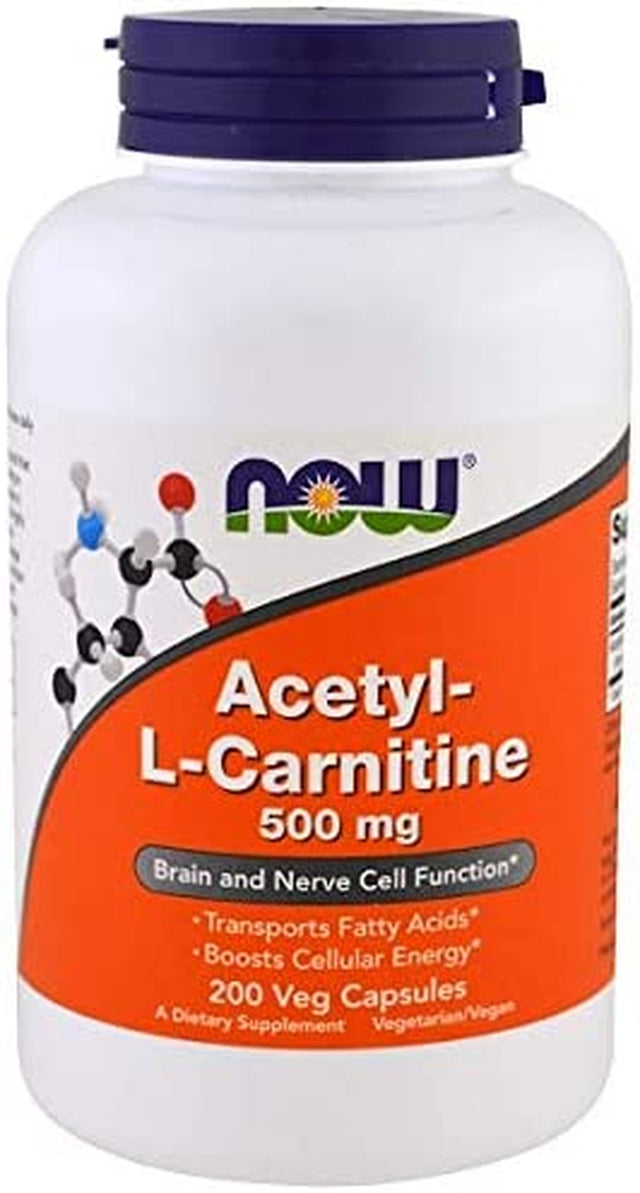 NOW Foods Acetyl L-Carnitine 500Mg - 200 Ct (Pack of 2)