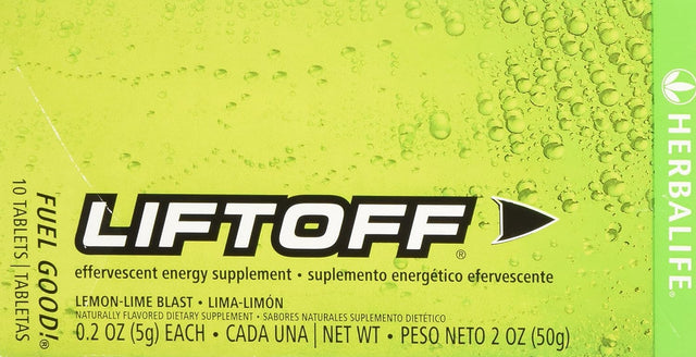 Herbalife Liftoff Lemon-Lime Blast Kosher (Box of 10 Tablets)