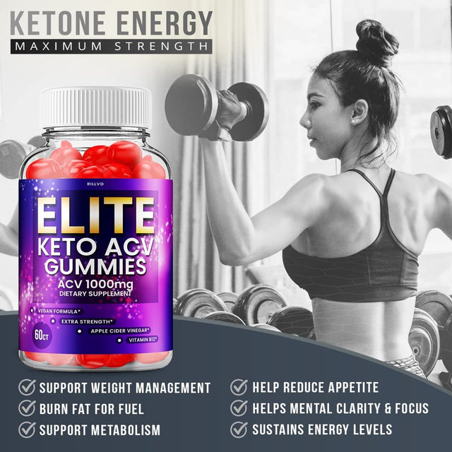 Elite Keto ACV Gummies Elite Keto + ACV 500 Mg Advanced Formula Apple Cider Vinegar Keto Gummies 60 Gummies