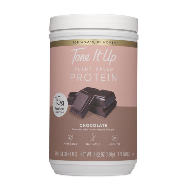 Tone It up Plant Based Protein Powder, Chocolate, 15G Protein, 14 Servings