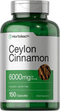 Ceylon Cinnamon Capsules | 6000 Mg | 150 Count | by Horbaach