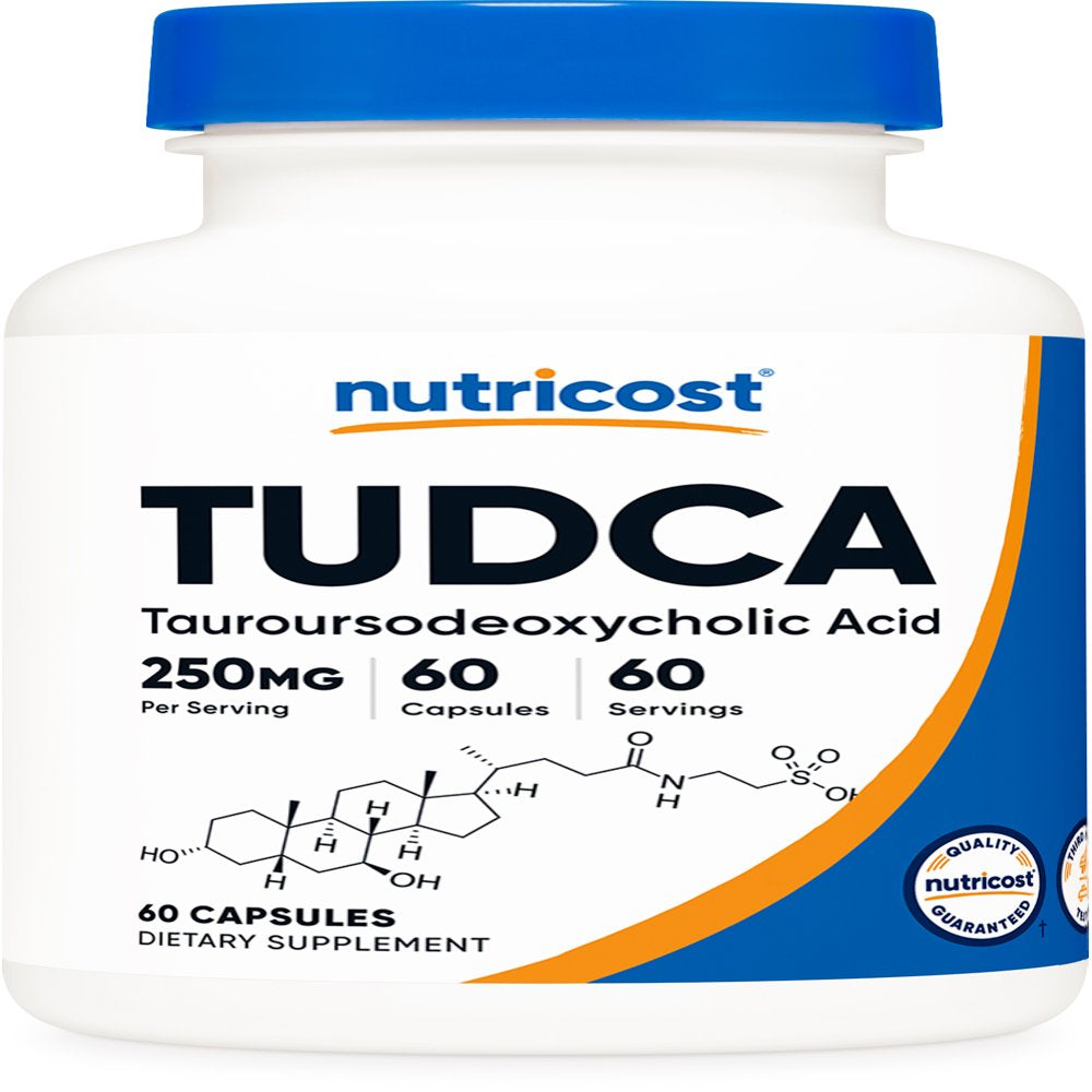 Nutricost Tudca 250Mg, 60 Capsules (Tauroursodeoxycholic Acid) - Glute ...