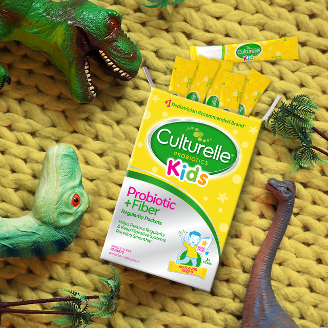 Culturelle Kids Probiotic + Fiber Packets for Kids 3+, Digestive Health & Immune Support, 60 Count