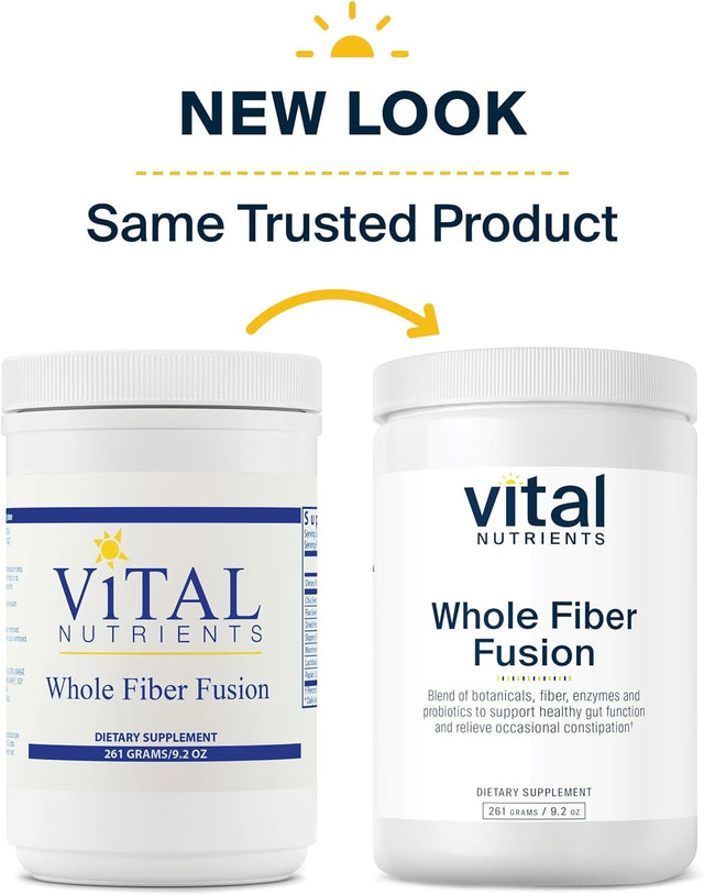 Vital Nutrients - Whole Fiber Fusion Powder - Natural Source of Dietary Fiber - Vegetarian - 261 Grams