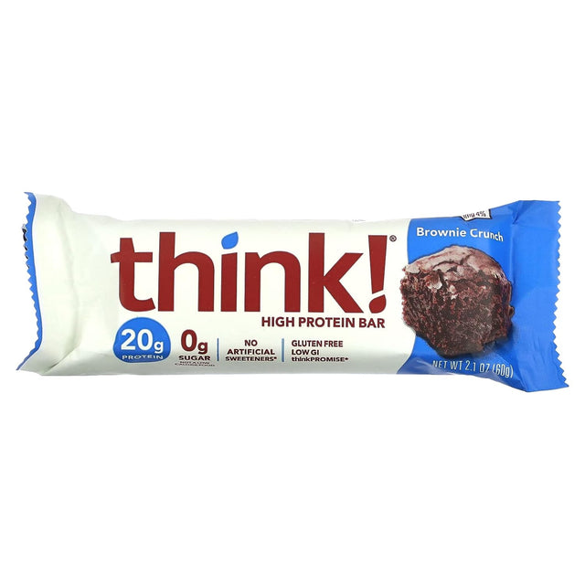 Thinkthin Protein Bars Brownie Crunch, 2.1 Oz, 10 Pk