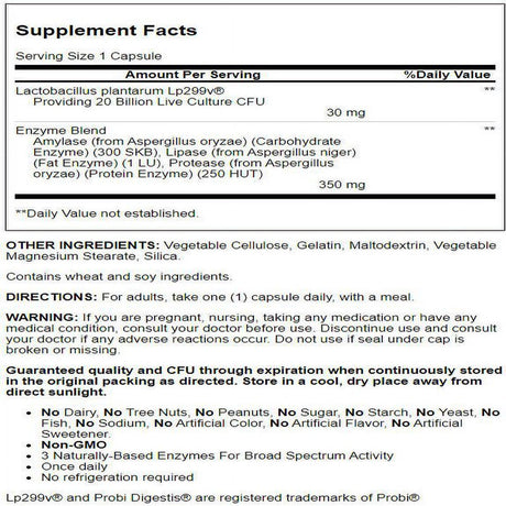 American Health Enzyme Probiotic Complex+ 20 Billion Cfu 60 Caps