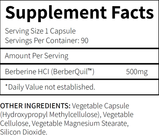 Research Labs 1500Mg Clinical Grade Berberine High Absorption Formula & Berberquil™ Support 180 Capsules- Blood Sugar Support Supplement