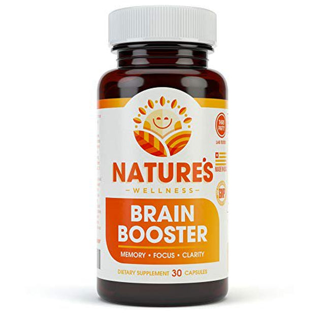 Brain Booster - Natural Cognitive Enhancer for Increased Focus, Memory and Mental Clarity | Nootropics Brain Supplement | DMAE, Rhodiola Rosea Extract, Bacopa Monnieri, Ginkgo Biloba