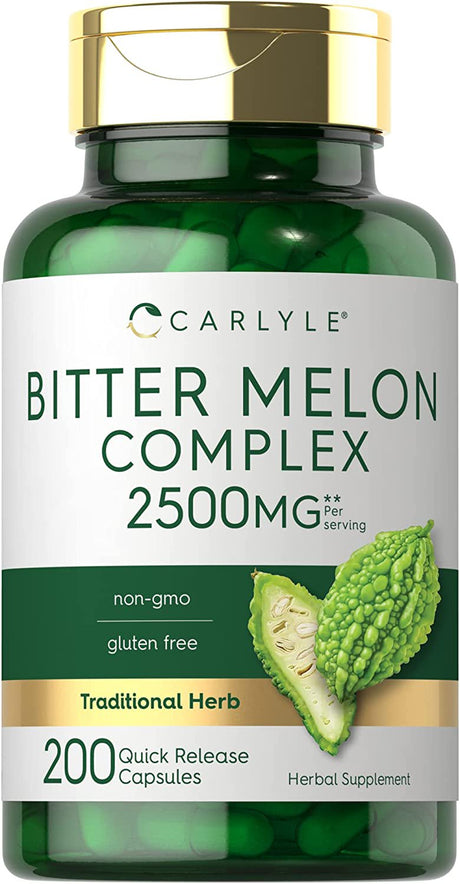 Bitter Melon Capsules | 200 Count | Complex Supplement | by Carlyle