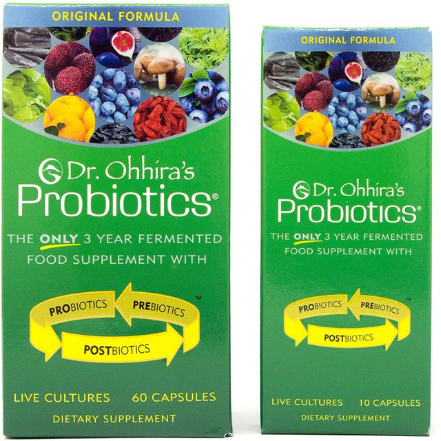 Dr. Ohhira'S Probiotics, Daily, Original Formula, 60 Caps with Bonus 10 Capsule Travel Pack, No Refrigeration, Non-Gmo