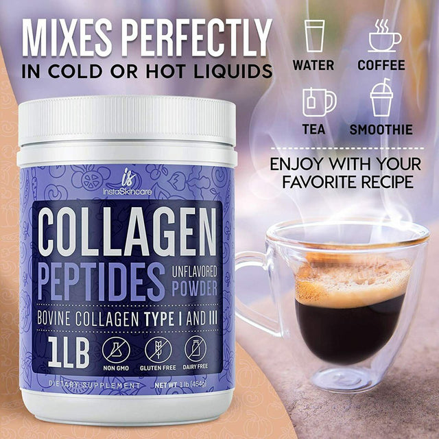 Collagen Powder Premium Peptides Hydrolyzed Anti-Aging Unflavored 1LB 2 Pack Brand New