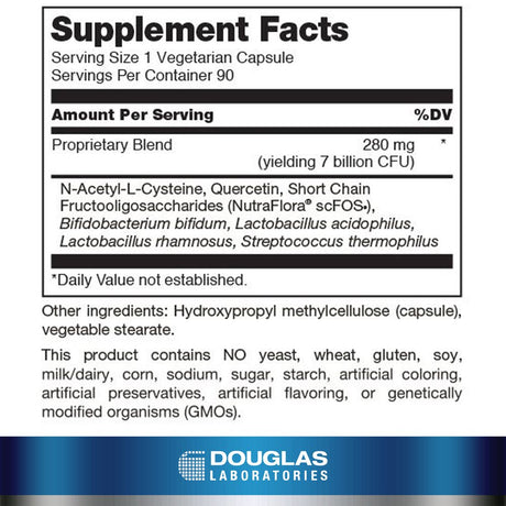 Douglas Laboratories - Multi-Probiotic Sinus Support -Probiotics and Prebiotics with Additional Respiratory Support - 90 Capsules