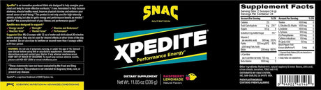 SNAC XPEDITE Preworkout Performance Energy Drink Supplement, Raspberry Lemonade Pre Workout Powder, 336 Grams (24 Servings)