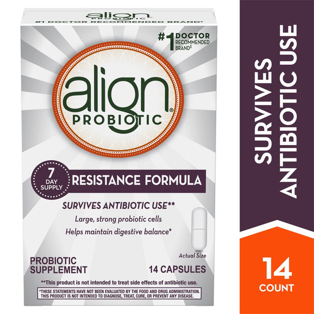 Align Probiotic Supplement Capsules, Antibiotic Resistance, 14 Ct