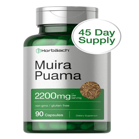 Muira Puama Extract 2200 Mg | 90 Capsules | by Horbaach