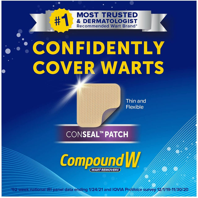 Compound W Maximum Strength Fast Acting Gel Wart Remover with 12 Conseal Patches, 0.25 Oz