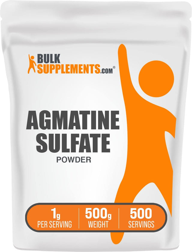 BULKSUPPLEMENTS.COM Agmatine Sulfate Powder - Supplement for Nitric Oxide Production - Unflavored, Gluten Free - 1000Mg per Serving, 500 Servings (500 Grams - 1.1 Lbs)