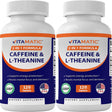 2 Packs Vitamatic Caffeine Pills with L-Theanine - 300 Mg per Tablet - 120 Vegetarian Tablets - Nootropic Supplement for Focused Energy (Total 240 Tablets)