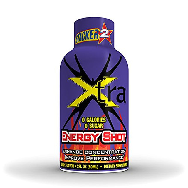 Stacker2 Extra Strength Energy Shot Grape 2Oz. 12 Pak