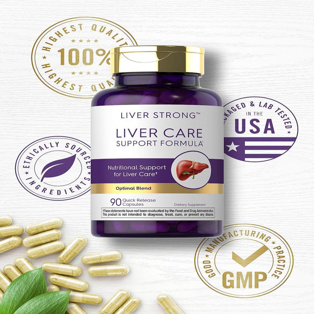 Liver Support Supplement | 90 Capsules | Powerful Complex | Liver Care Formula | Non-Gmo, Gluten Fee | by Carlyle