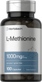 L Methionine 1000 Mg | 100 Capsules | Free Form Supplement | by Horbaach