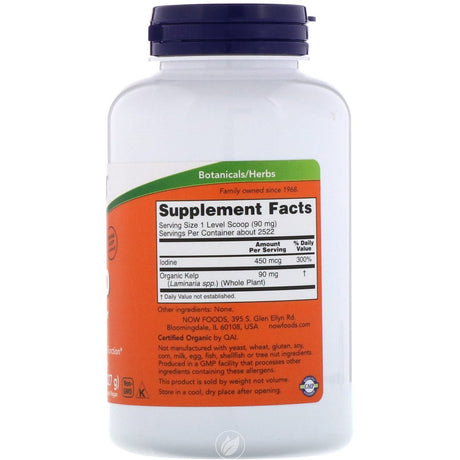 NOW Supplements Kelp Powder Organic 8 Oz