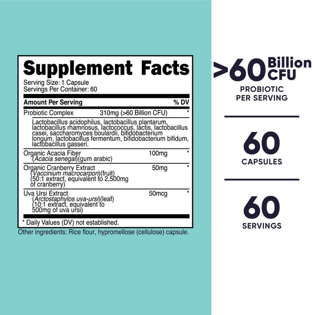 Nutricost Probiotic for Women 60 Billion CFU, 60 Capsules - Probiotic Supplement