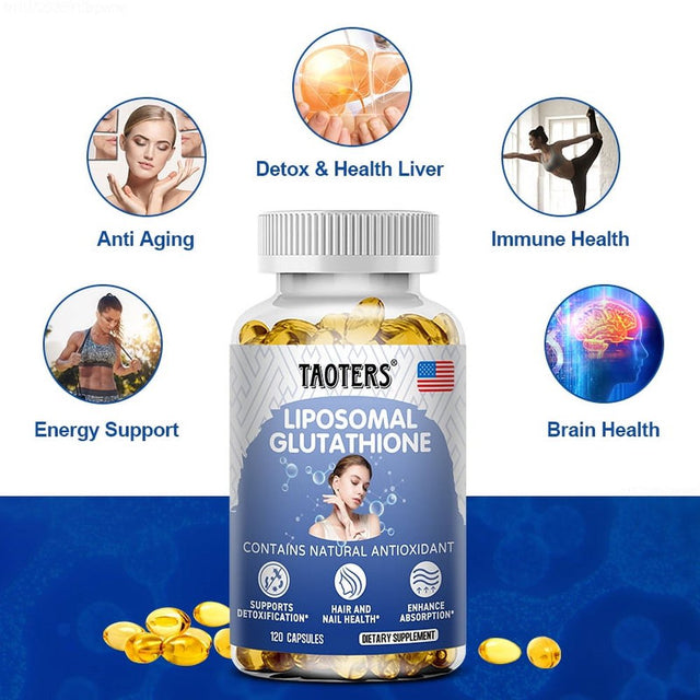 TAOTERS Liposomal Glutathione Supplement Capsules - Immune Health Support, Liver Support, Skin Support