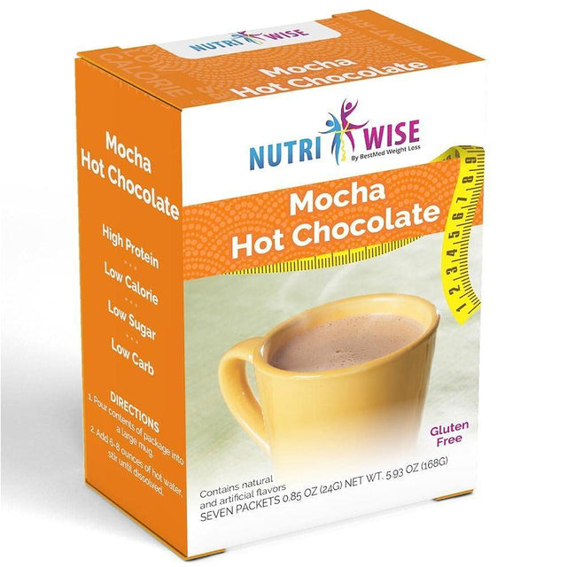 Nutriwise – High Protein 15G | Instant Hot Drink | Mocha | 7/Box | Weight Loss, KETO Diet Friendly, Hunger Control | Gluten Free, Low Calorie, Low Carb, Low Sugar