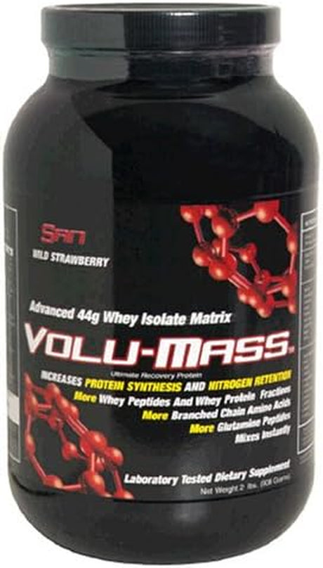 SAN Volu-Mass Ultimate Recovery Protein, Wild Strawberry, 32 Ounces