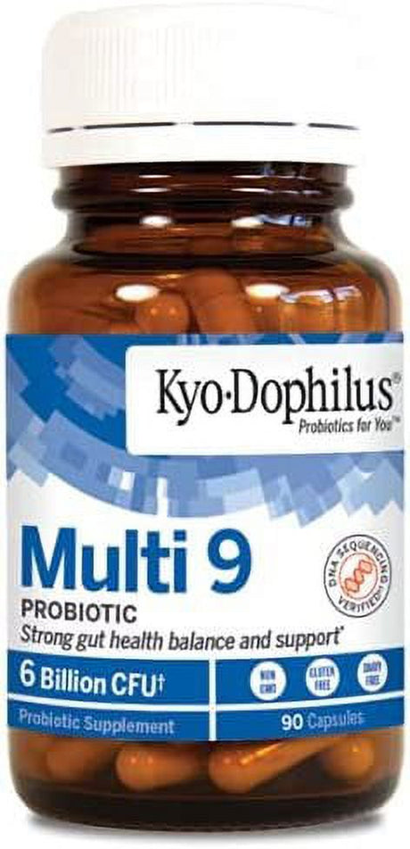 Kyolic Kyo-Dophilus Multi 9 Probiotic, for Strong Gut Health Balance and Support, 90 Capsules Total