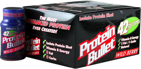 Bullet Nutrition Protein, Wild Berry, 12 - 2.8 Oz Containers