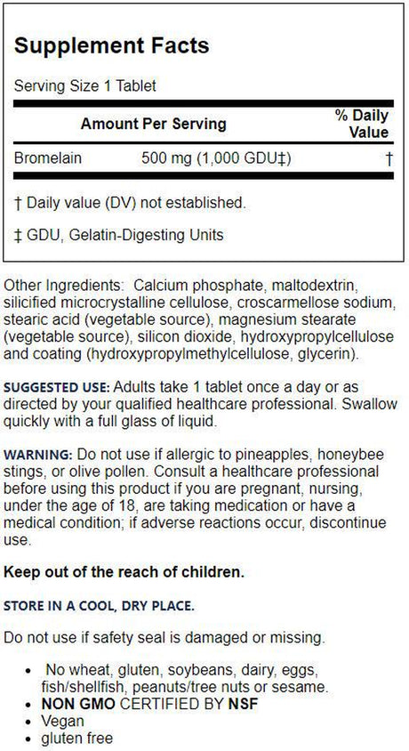 Jarrow Formulas Bromelain, Supports Protein Digestion and Joint Health, 1000 GDU, 60 Easy-Solv Tabs