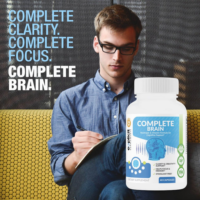 Completebrain – Powerful Nootropic and Brain Supplement and Advanced Probiotics – 40 Billion CFU Active Cultures – Nootropic Neuro Stack