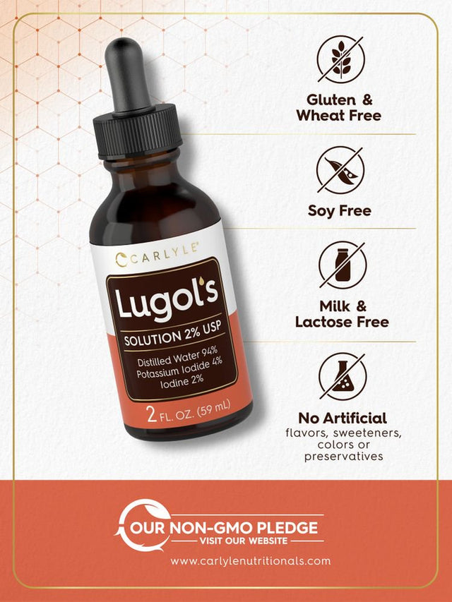 Lugols Iodine 2 Percent 2 Fl Oz Twin Pack | Potassium Iodide and Iodine Solution 2% | by Carlyle