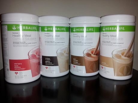 Herbalife Formula 1 Nutritional Shakes - Multiple Combinations (Wild Berry-Cookies and Cream-Dutch Chocolate-Cafe Latte)