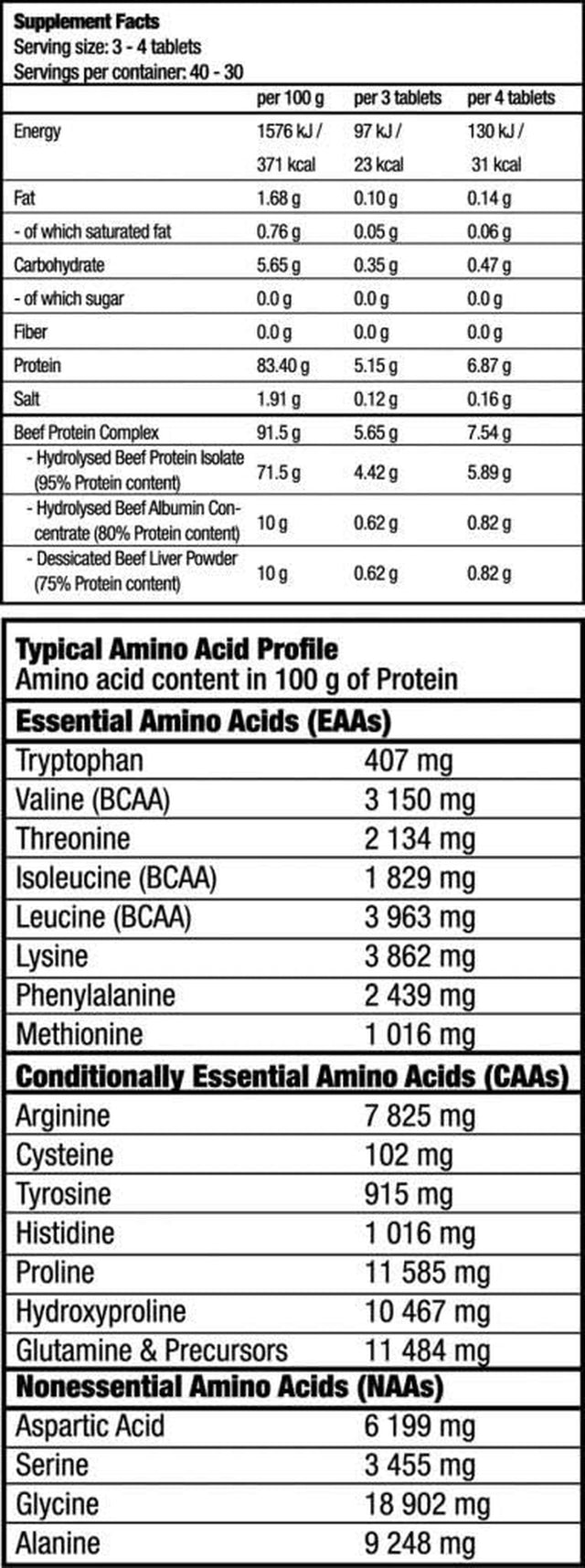 Beef Amino - 120 Tablets - Biotech