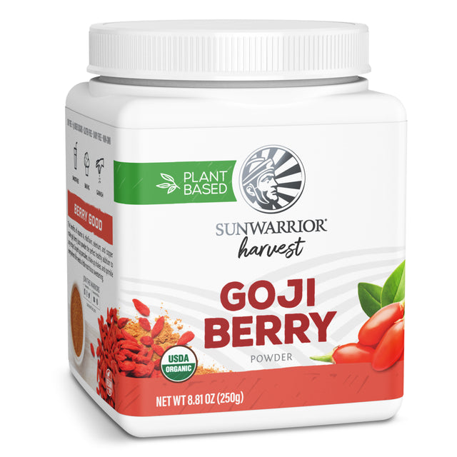 Sunwarrior Organic Goji Berry Supplement | Plant Based Superfood Powder with Vitamin A, 250G