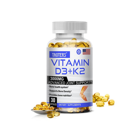 TAOTERS Vitamin K2 (MK7) with D3 Supplement to Support Joint, Bone, and Immune Health Non-Gmo Formula Easy-Swallow Vitamin D and K Complex.