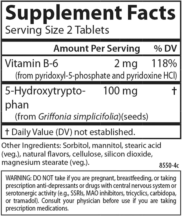 Carlson - Healthy Mood 5-HTP Elite, 100 Mg, Healthy Mood & Promotes Relaxation, Raspberry, 60 Tablets