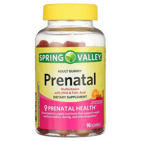 "Boost Your Pregnancy Health with Spring Valley Prenatal Multivitamin Gummies - Essential DHA and Folic Acid for Mom and Baby, 90 Count"